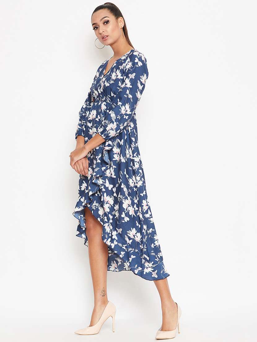 front overlap floral dress  - 16919584 -  Standard Image - 1
