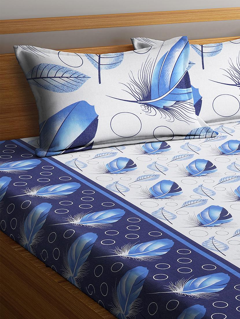 cotton double bedsheet with two pillow cover - 16919915 -  Standard Image - 1