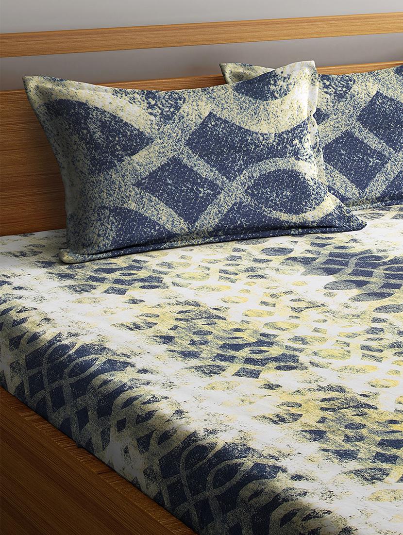cotton double bedsheet with two pillow cover - 16919917 -  Standard Image - 1