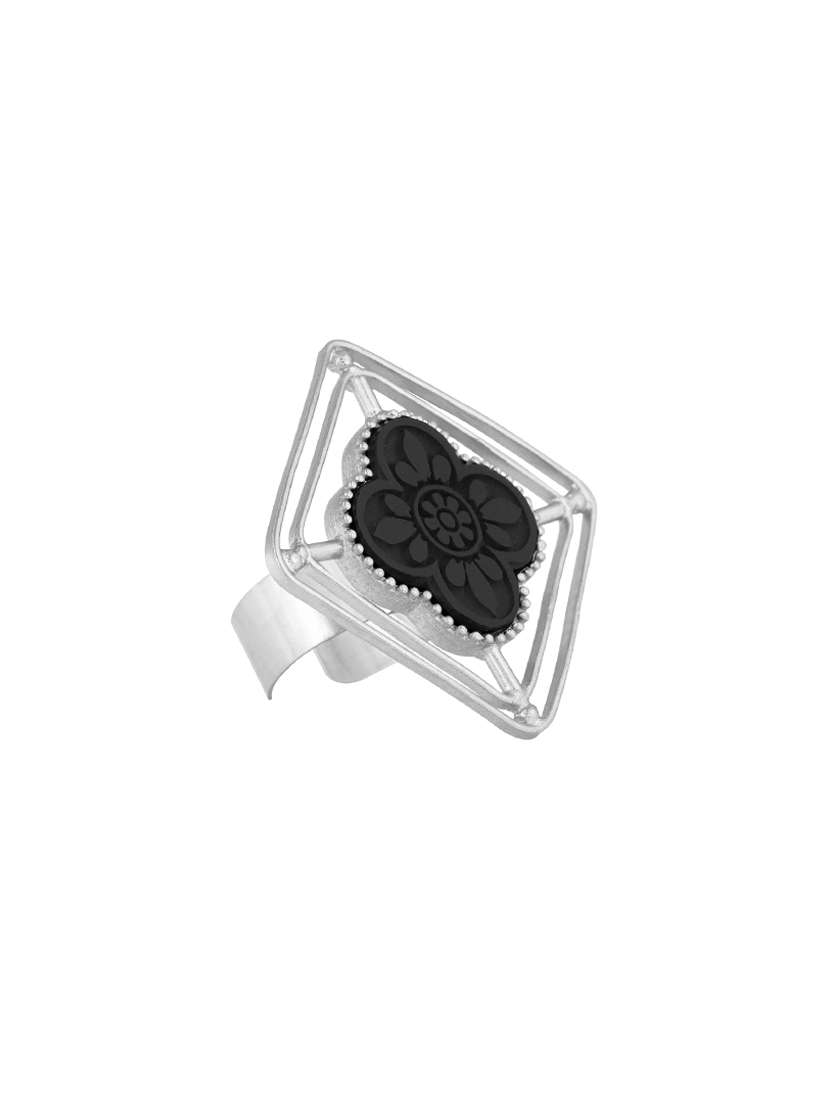 black silver  finger ring