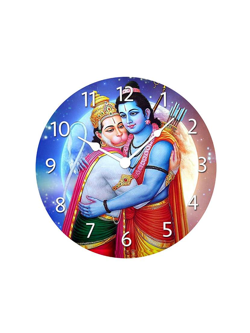 lord shri ram & hanumana designer wall clock 