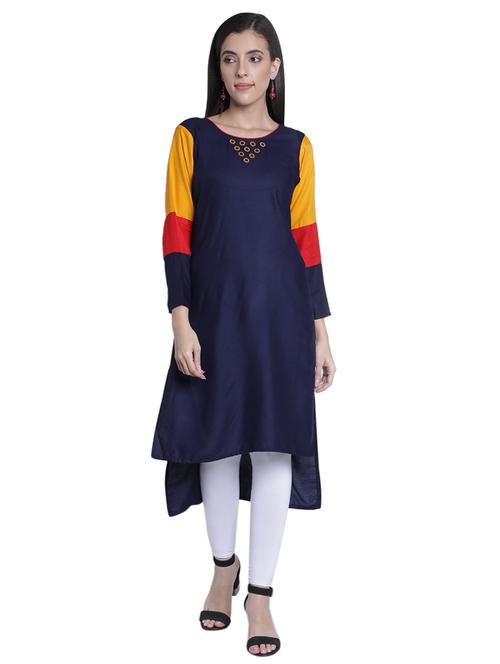 women's high-low kurta - 16921425 - Standard Image - 0