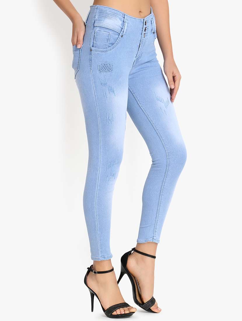 high rise stone washed jeans - 16921811 - Standard Image - 1