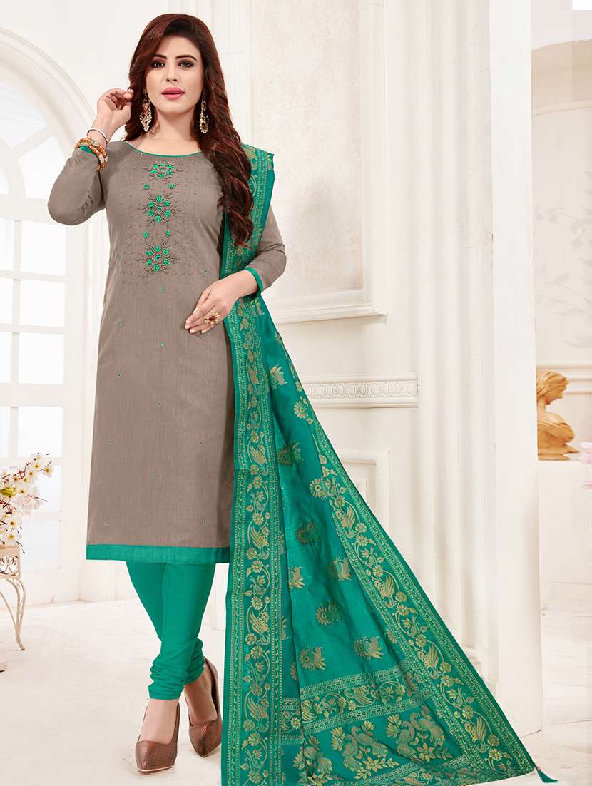 embroidered suits unstitched suit