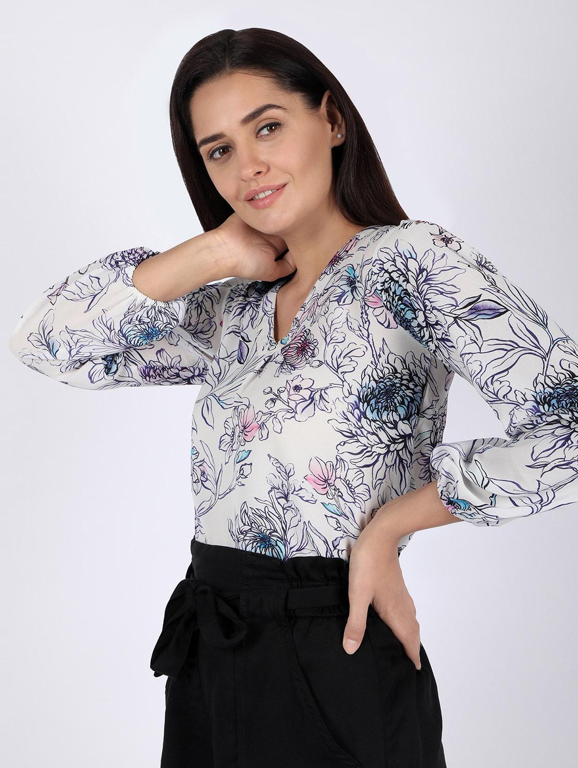 women's straight v neck top - 16922546 -  Standard Image - 1