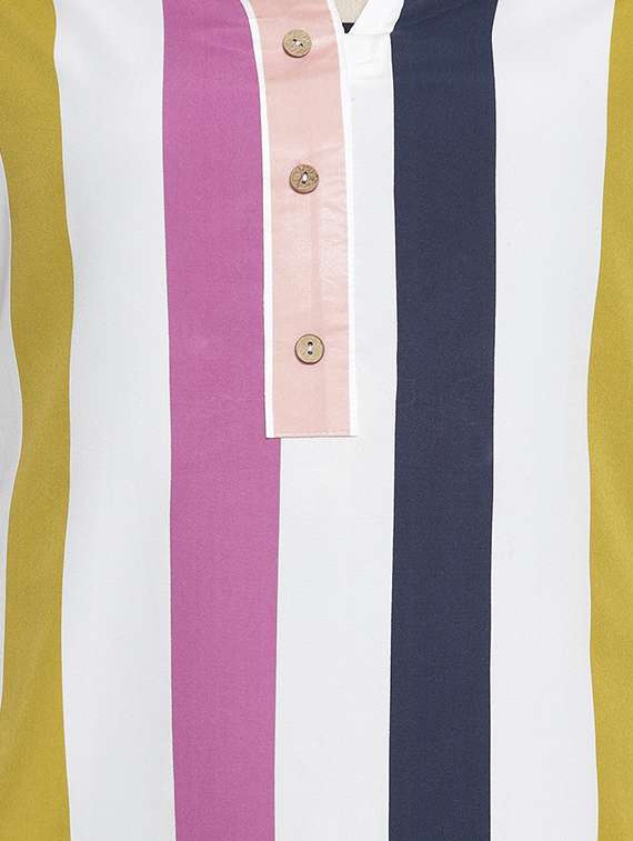 women's straight mandarin neck top - 16923514 -  Standard Image - 4