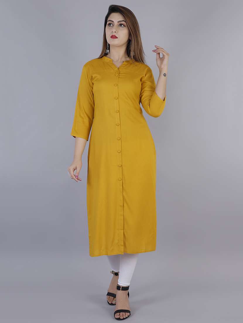solid straight kurta