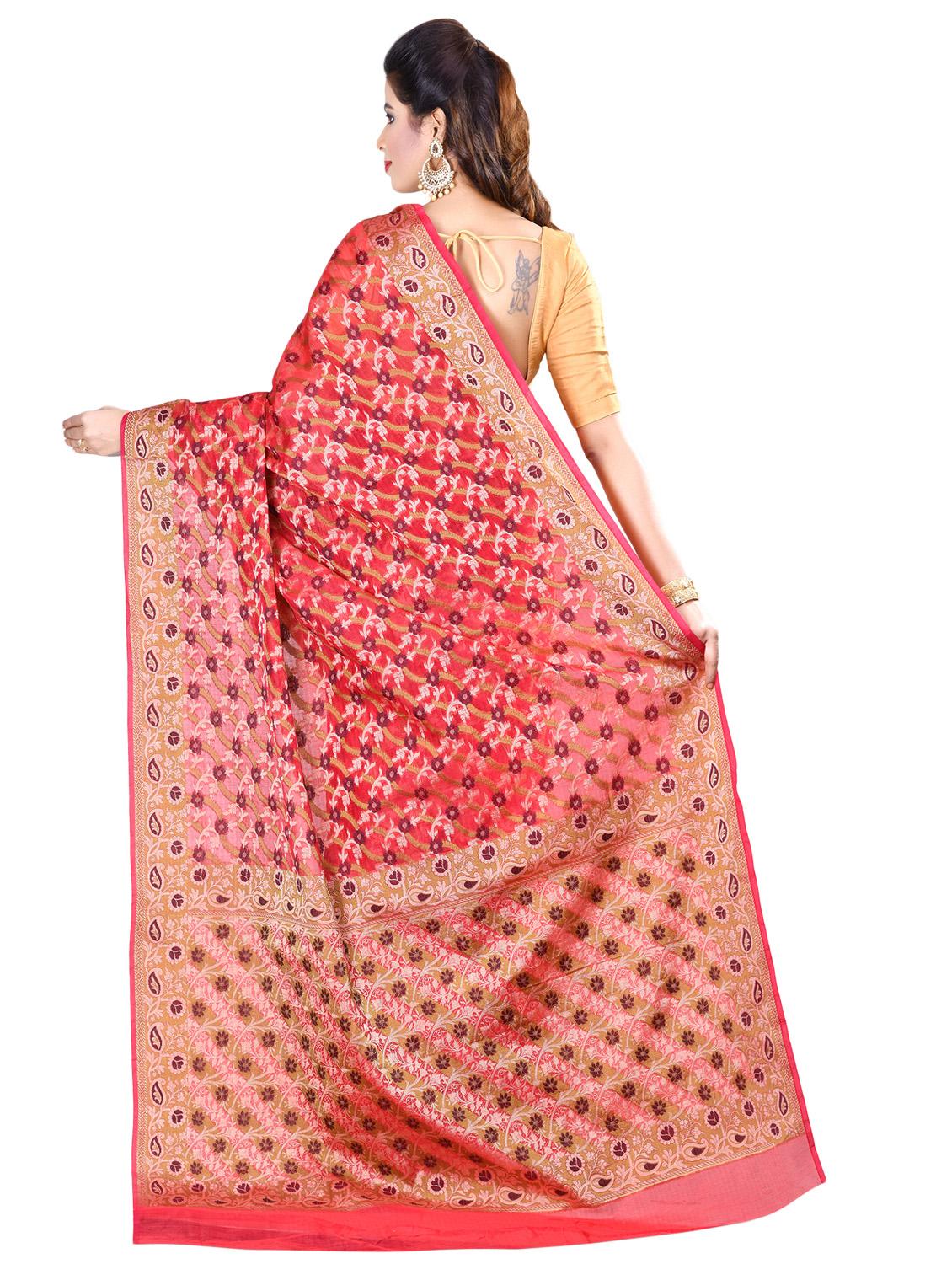 floral banarasi saree with blouse - 16925317 -  Standard Image - 1