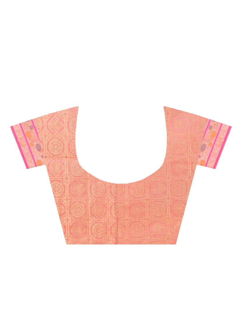 self design banarasi saree with blouse - 16925341 - Standard Image - 1