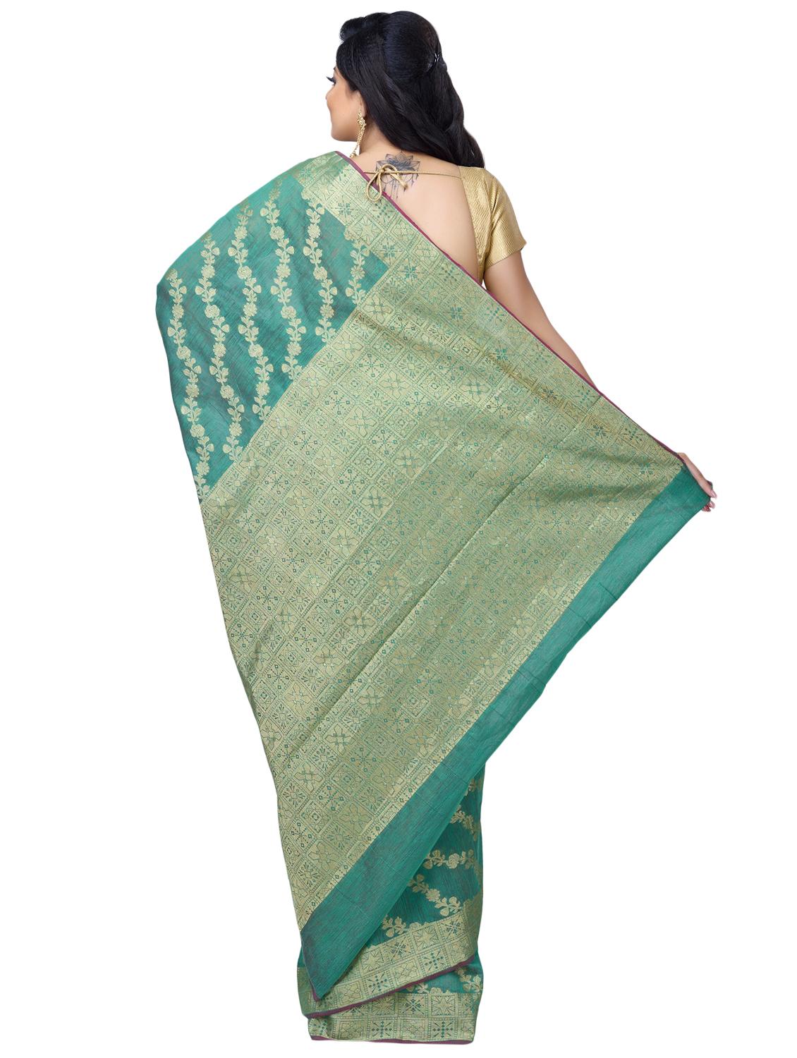 self design banarasi dupatta with blouse - 16925345 - Standard Image - 1