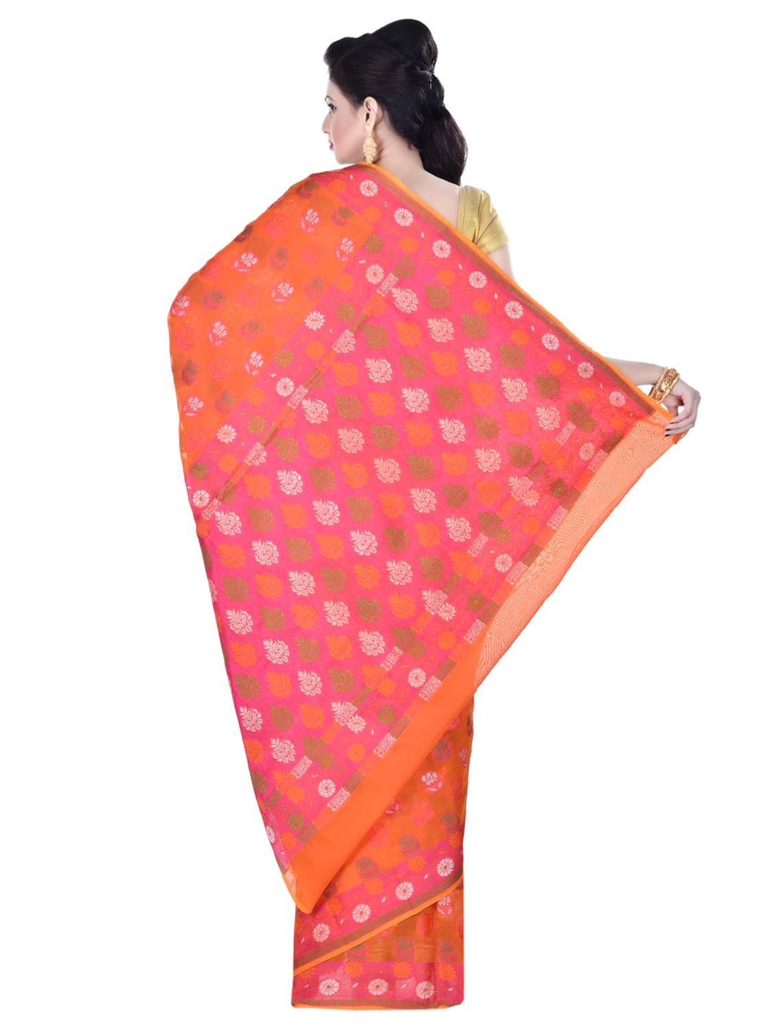 self design banarasi saree with blouse - 16925359 - Standard Image - 1