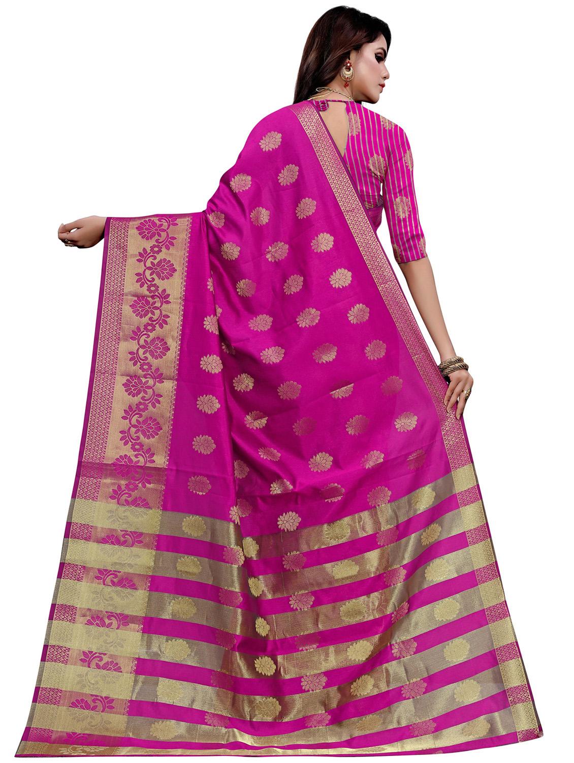 floral banarasi saree with blouse - 16926890 -  Standard Image - 1