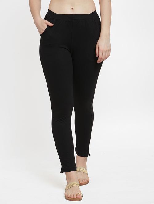 women black solid mid rise jeggings - 16927414 - Standard Image - 0