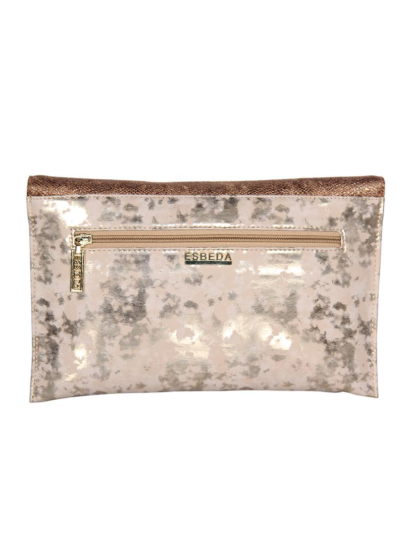 gold leatherette (pu) envelope clutch - 16928444 - Standard Image - 1