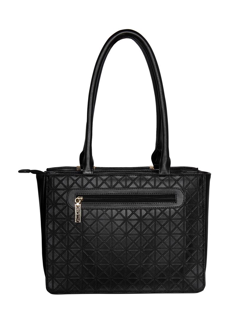 black leatherette (pu) handbag - 16928458 - Standard Image - 1