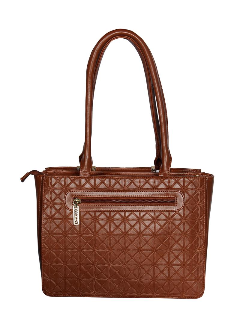 tan leatherette (pu) handbag - 16928461 - Standard Image - 1