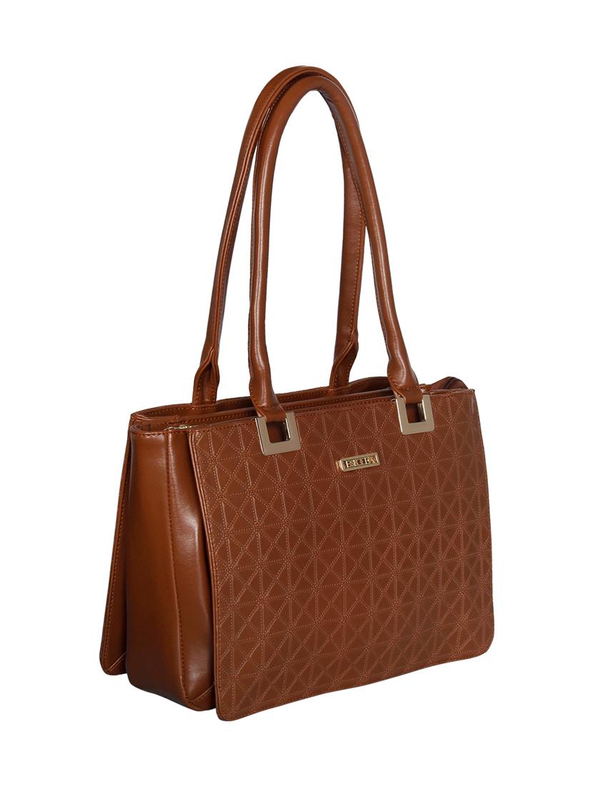 tan leatherette (pu) handbag - 16928461 - Standard Image - 4