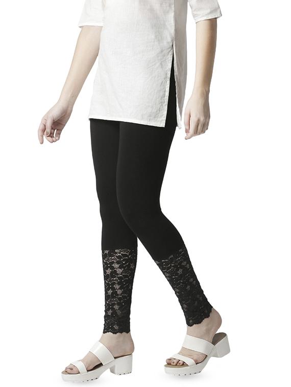 black viscose leggings - 16928908 -  Standard Image - 1