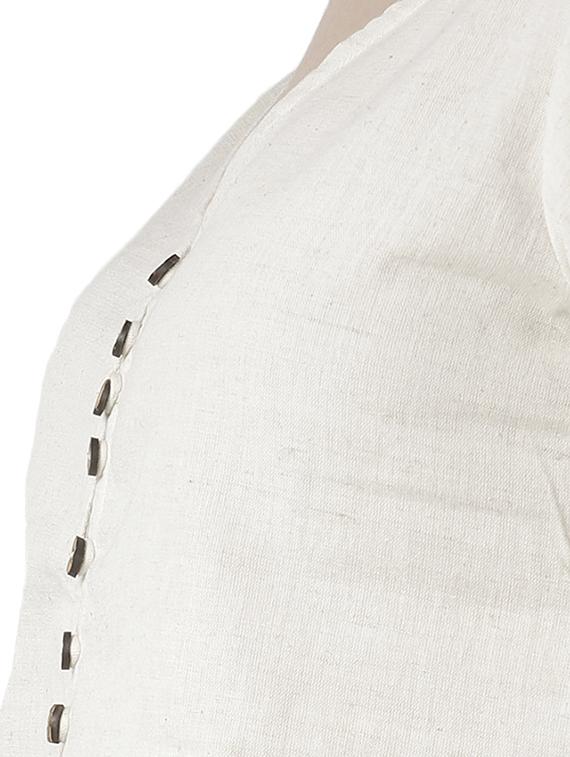tie front button detail top - 16929276 - Standard Image - 4