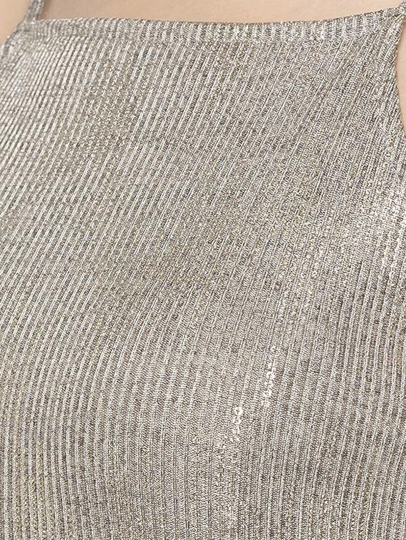 cami neck metallic flared dress - 16929602 - Standard Image - 4
