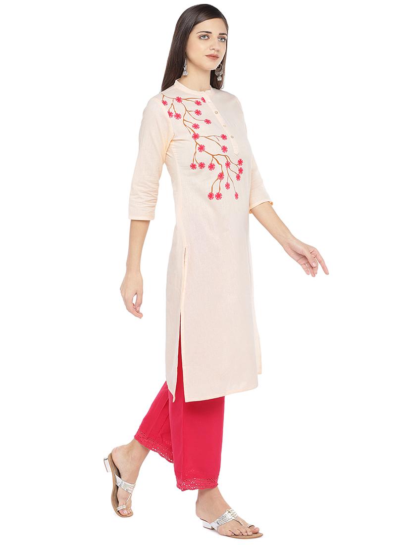 floral straight kurta - 16929622 -  Standard Image - 1