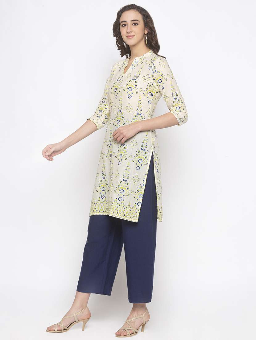 floral straight kurta - 16929636 - Standard Image - 1