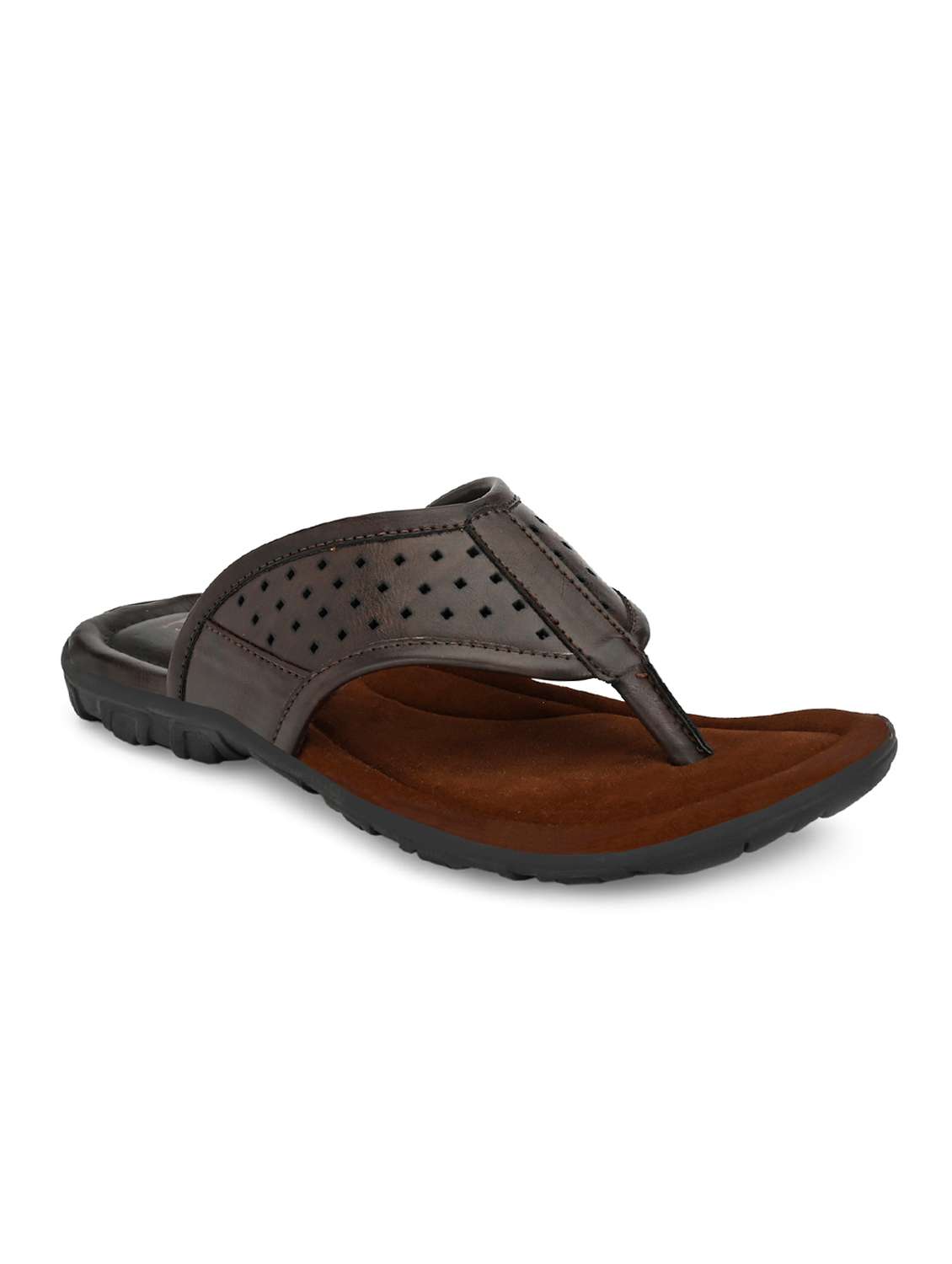 brown toe separator slippers