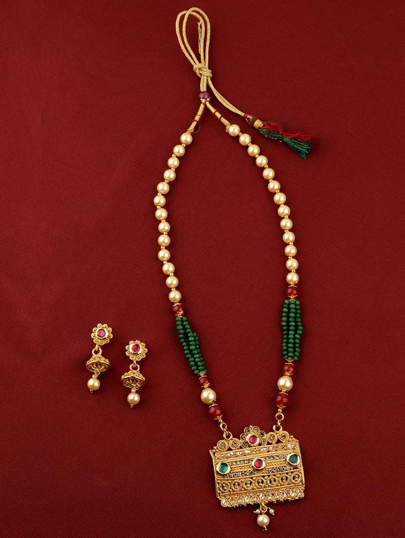 multi colored metal pendants and earring - 16931830 -  Standard Image - 1
