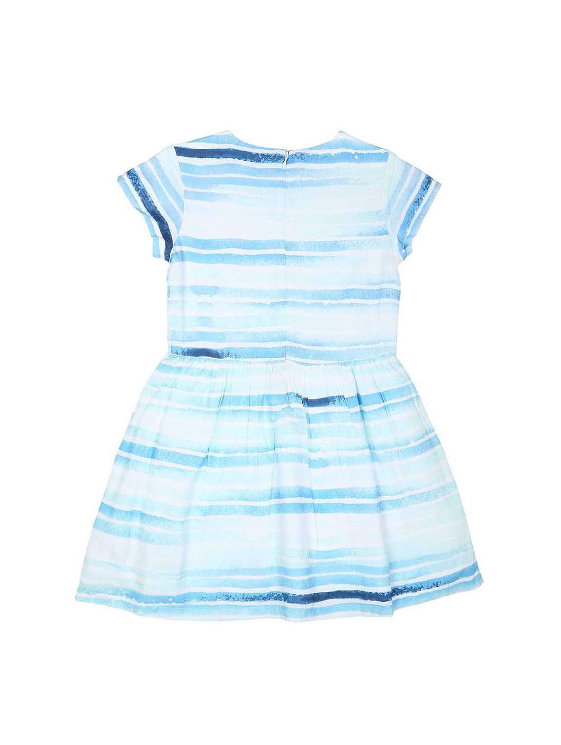 blue cotton blend frock - 16931966 -  Standard Image - 1