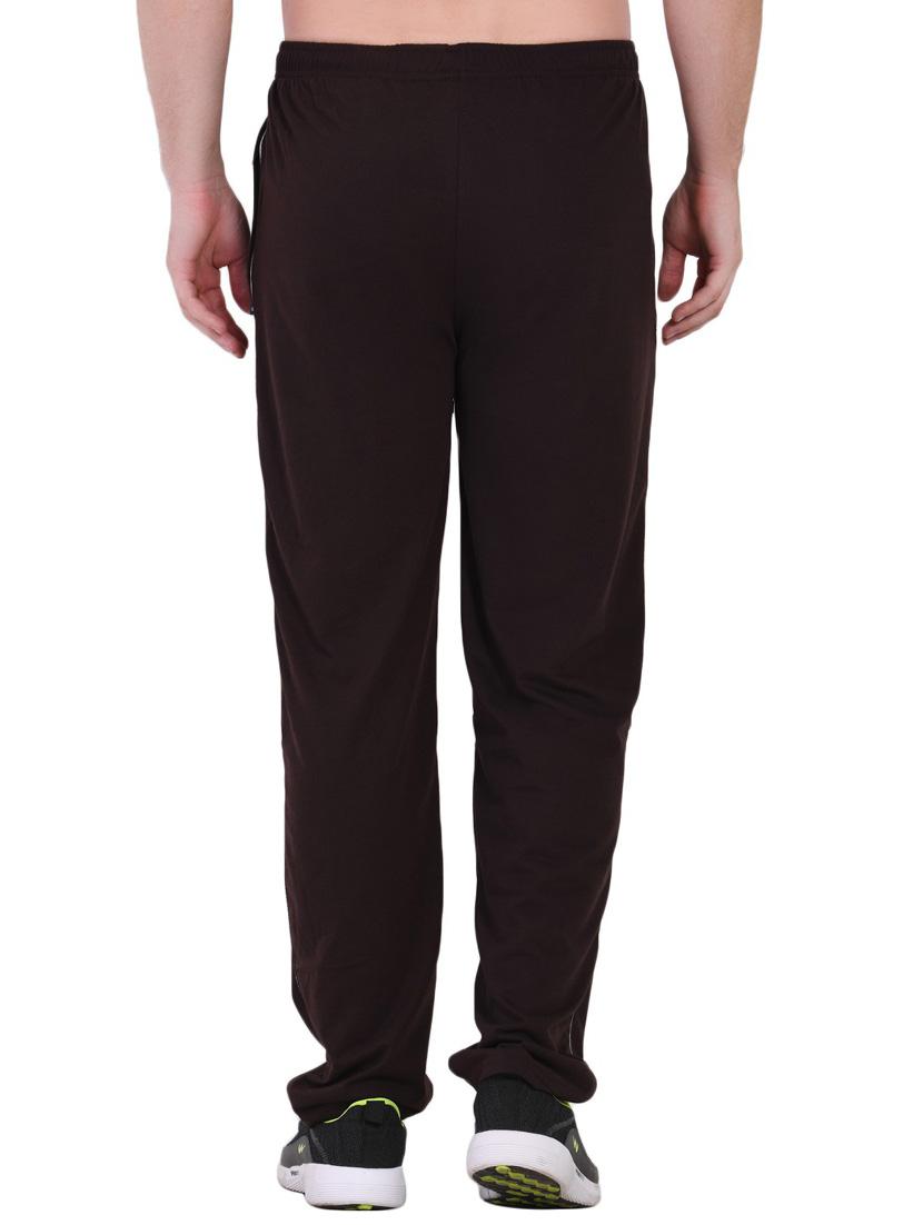 burgundy solid full length track pant - 16933211 - Standard Image - 1