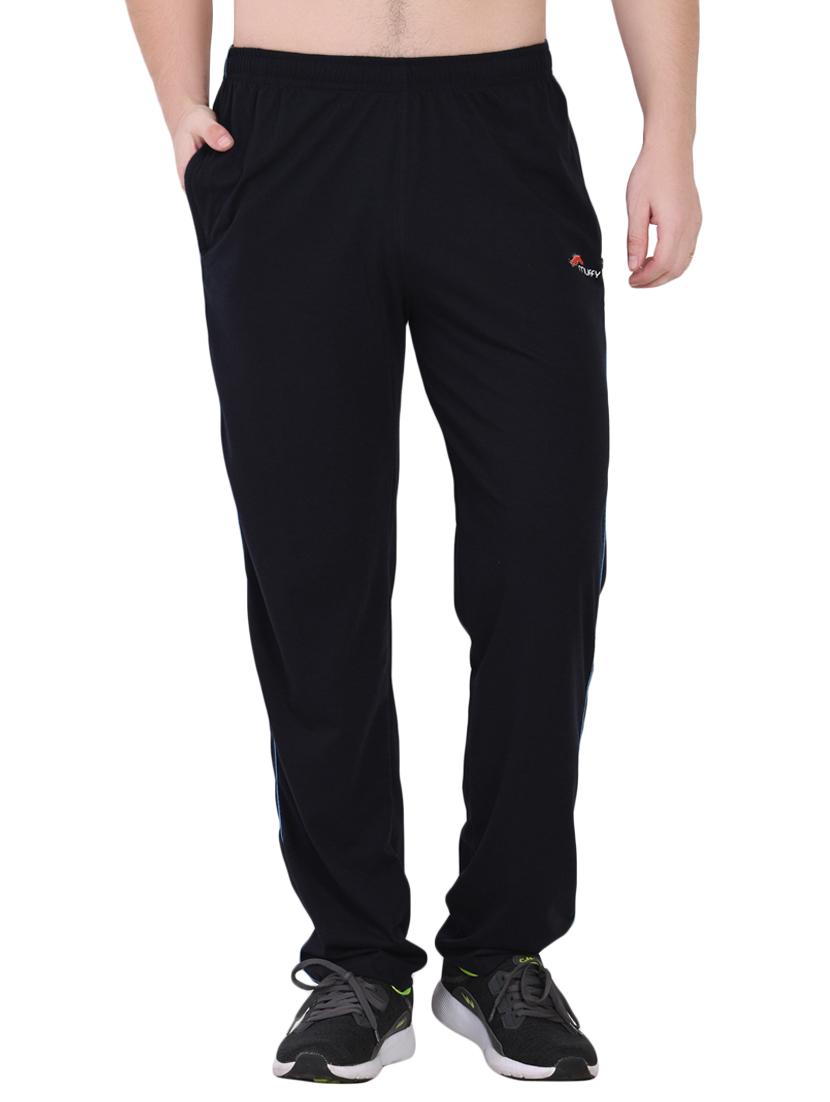 navy-blue solid full length track pant - 16933212 - Zoom Image - 0
