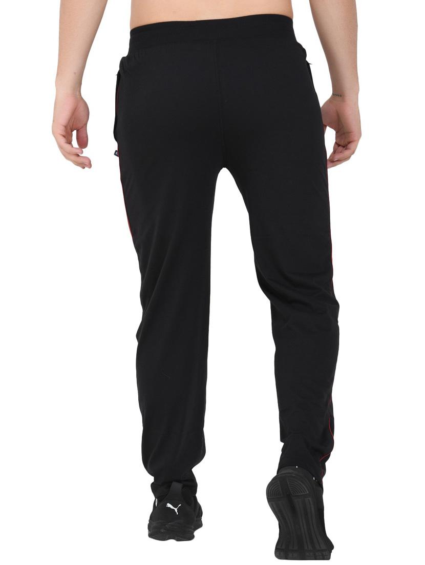 black solid full length track pant - 16933213 - Standard Image - 1