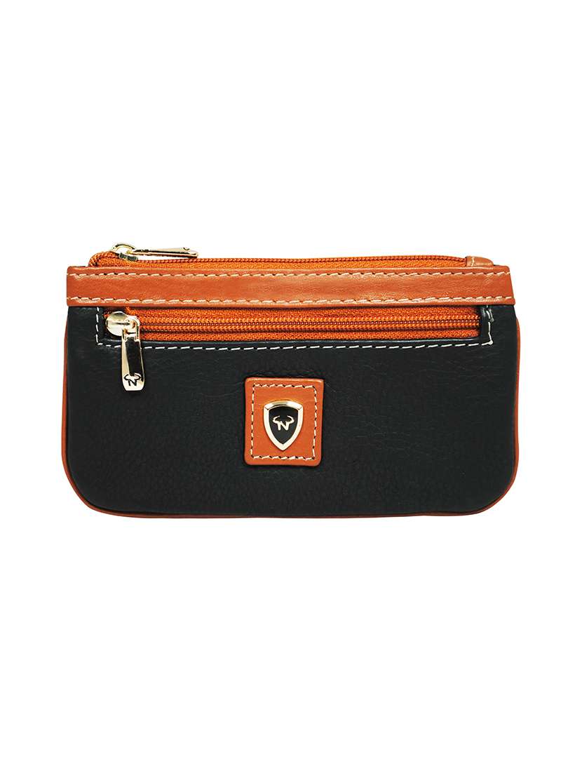 black leather card holder