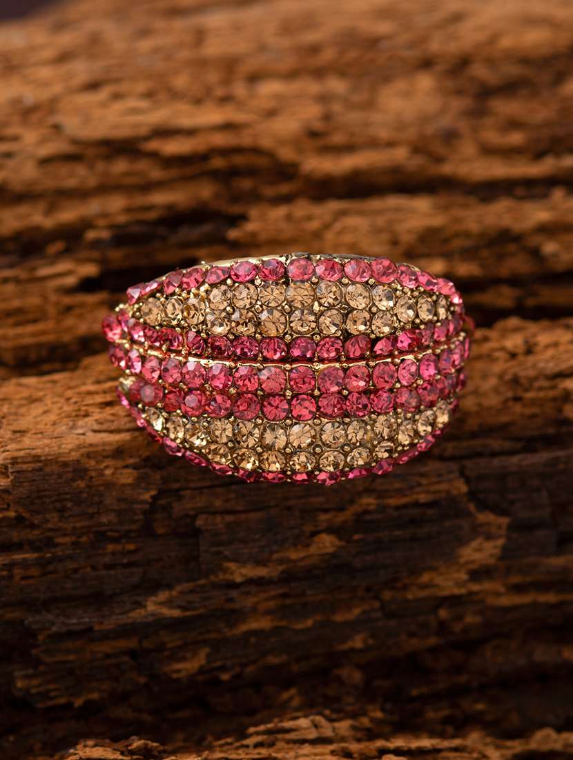 pink brass finger  ring