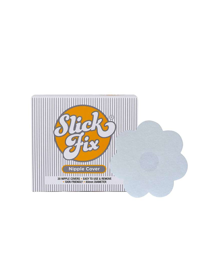 slickfix self adhesive nipple covers (white colour) breast concealer pack of 10
