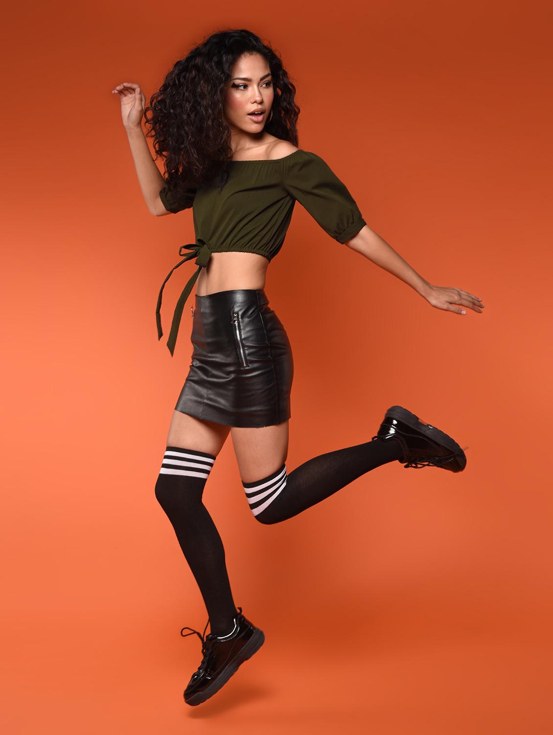 women's crop off shoulder top - 16936291 - Zoom Image - 0