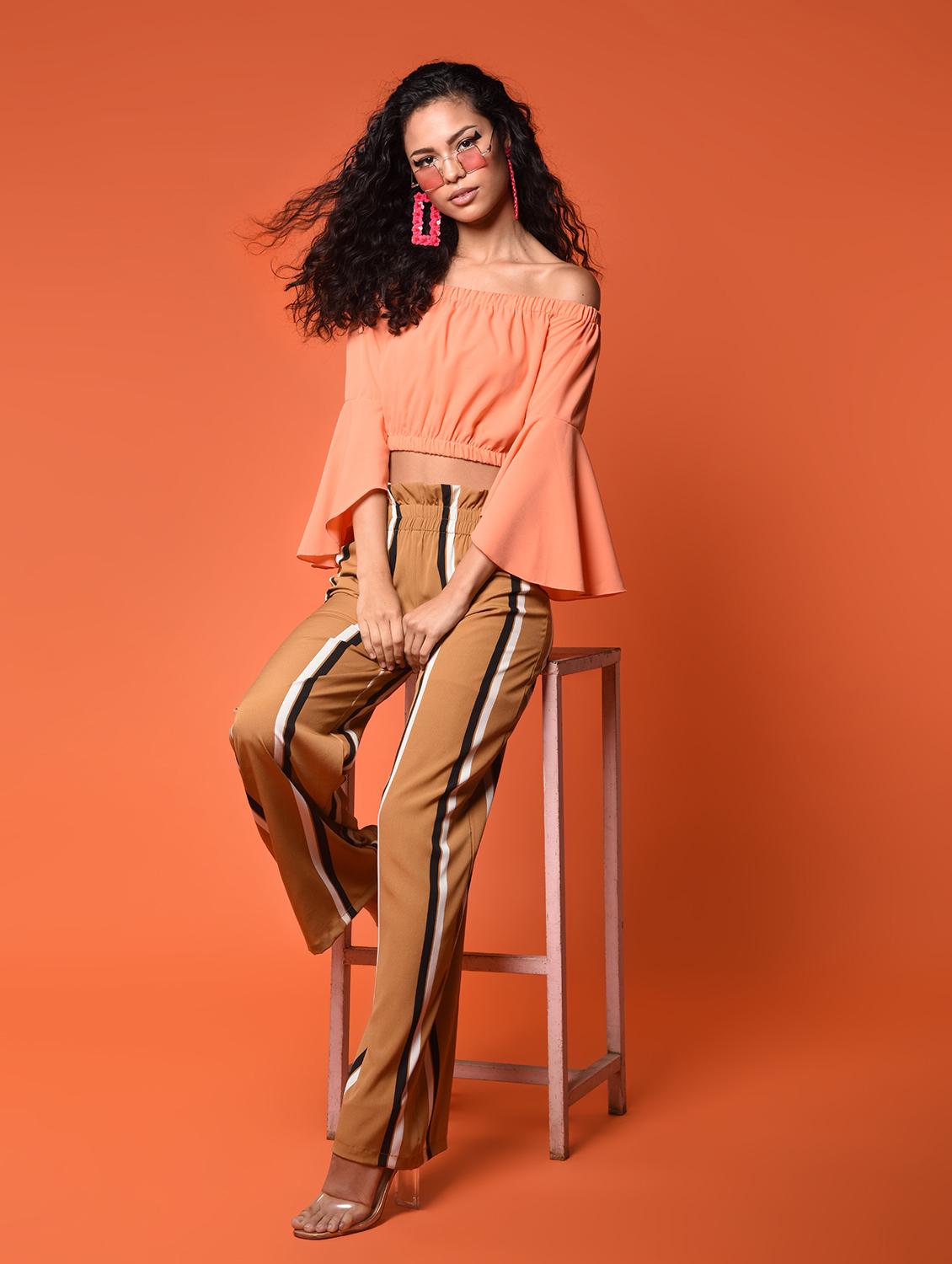 women's crop off shoulder top - 16936307 -  Zoom Image - 0