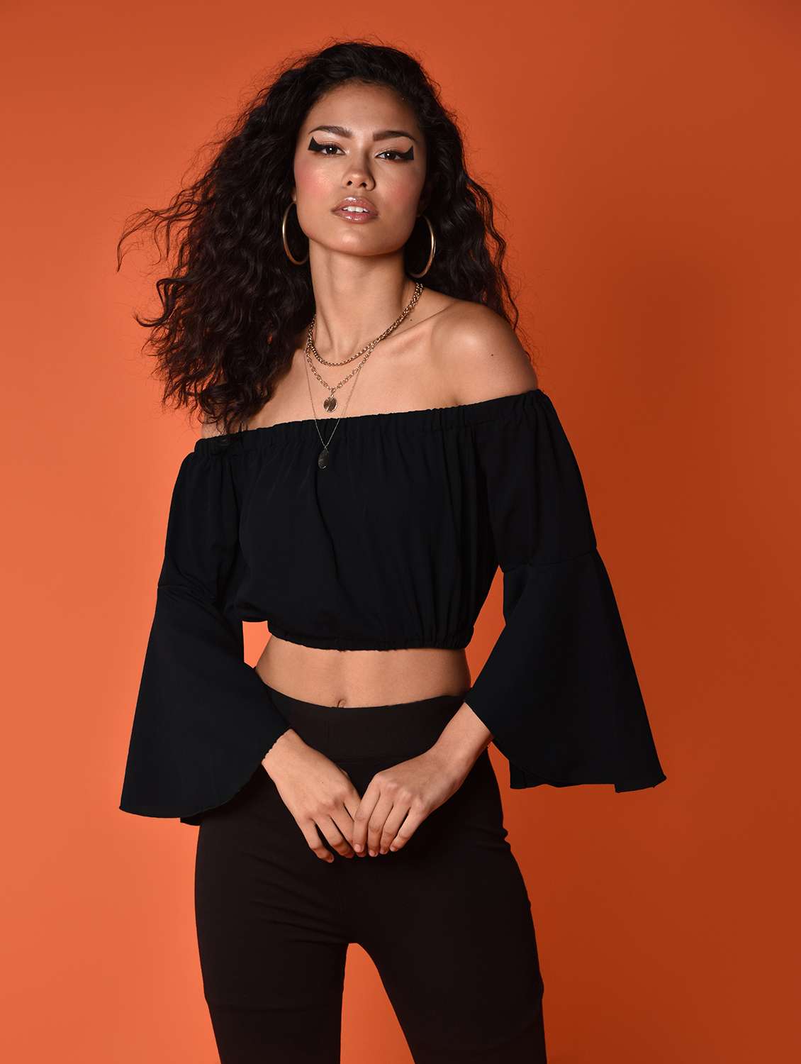 women's crop off shoulder top - 16936309 -  Standard Image - 1