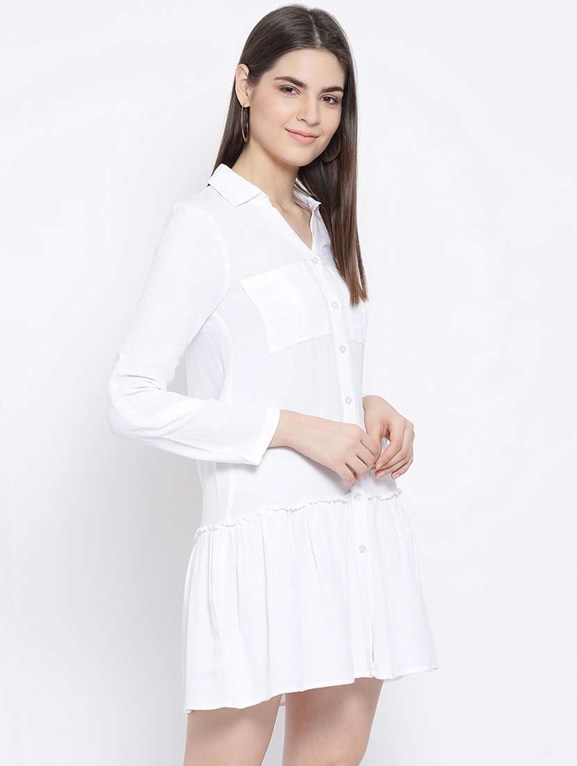 women's shirt solid dress - 16936484 - Standard Image - 1
