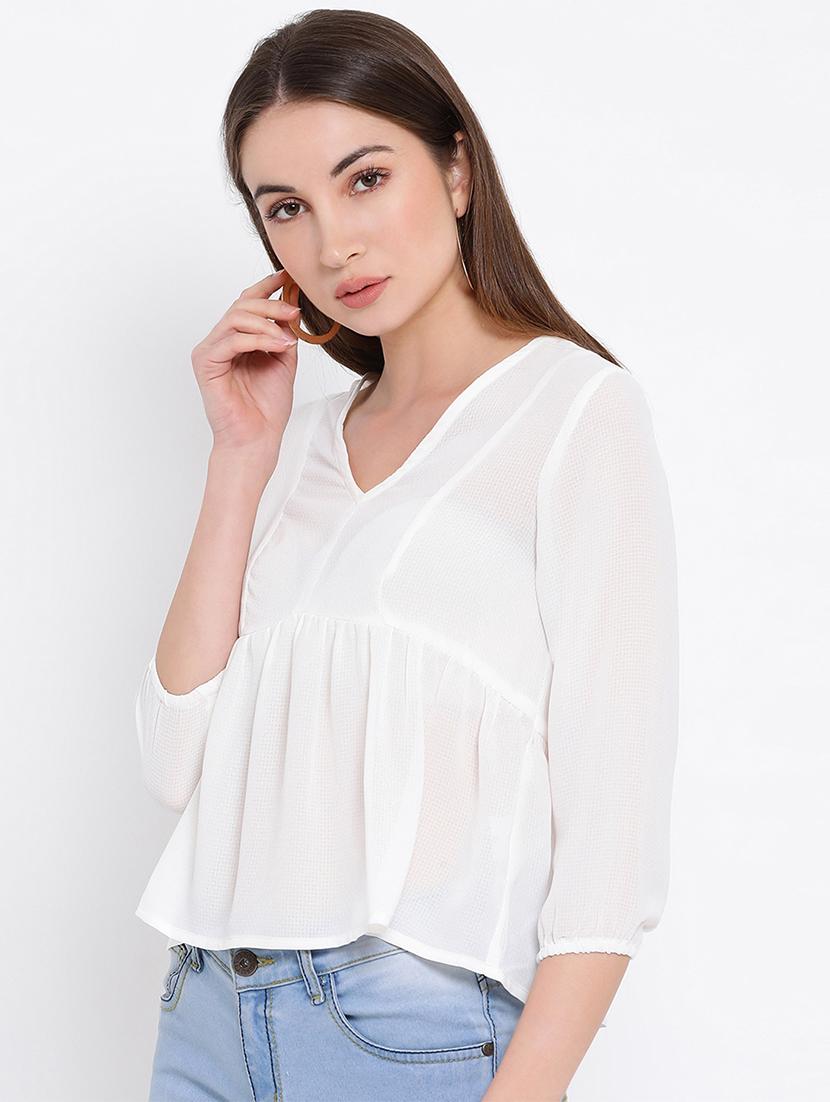 women's peplum v neck top - 16936502 -  Standard Image - 1