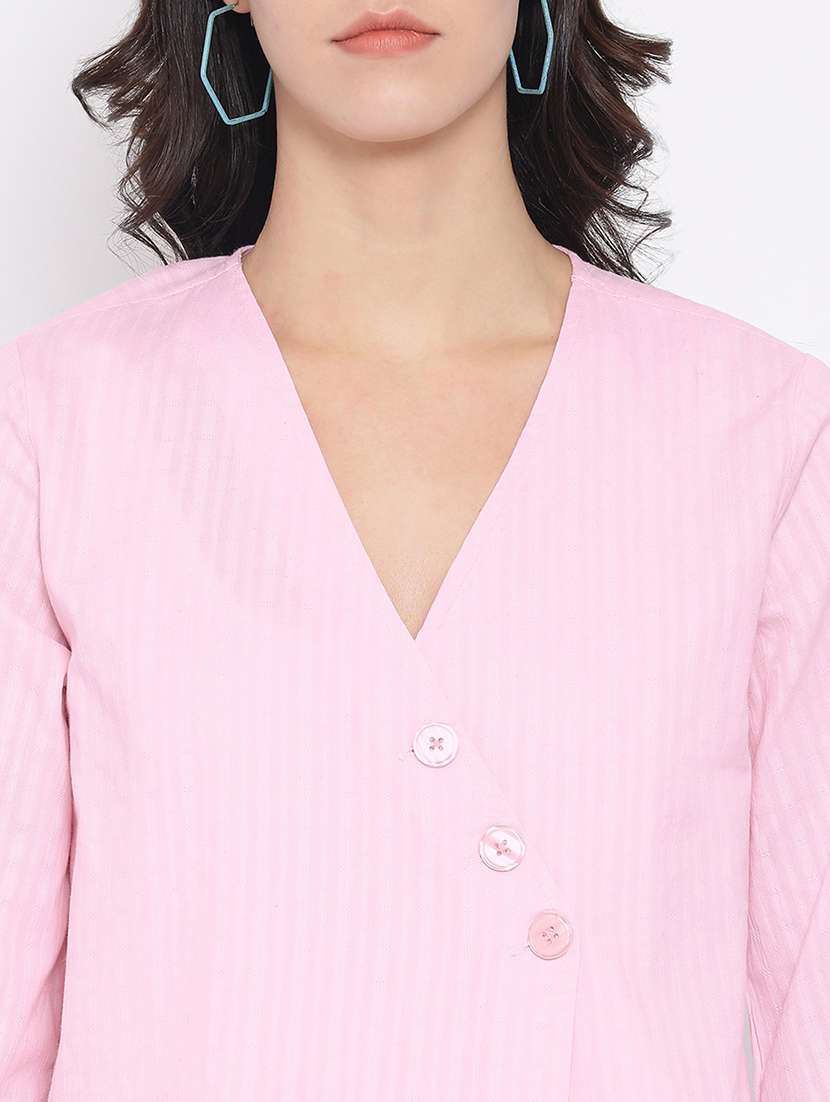 women's wrap overlap neck top - 16936526 -  Standard Image - 4