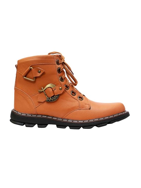 men tan lace up boots - 16937699 -  Standard Image - 1