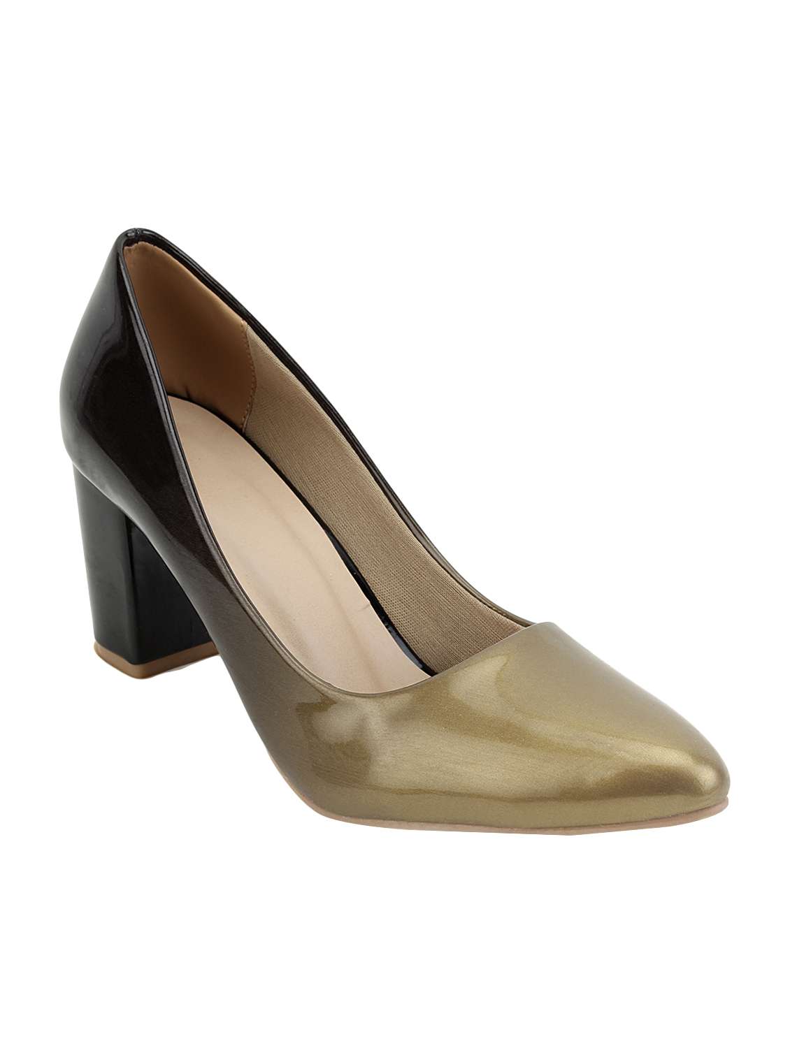 gold slip on pumps