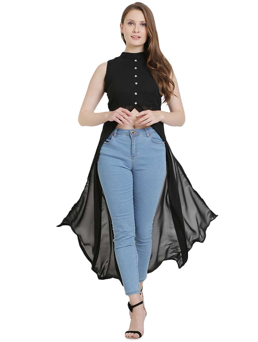 front slit maxi tunic 