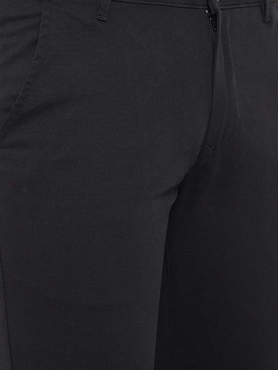 black solid chinos - 16941120 - Standard Image - 4
