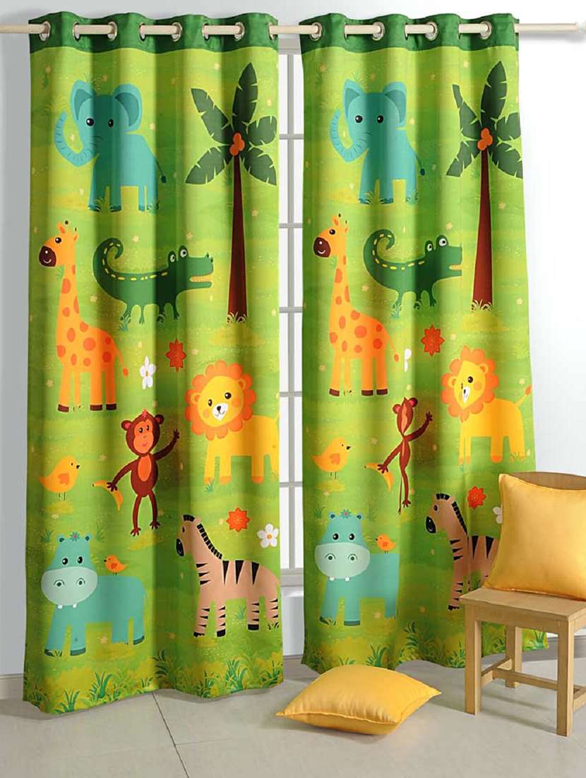 multi colored cotton eyelet curtain