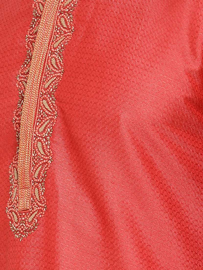 men self design mandarin neck long kurta - 16942369 -  Standard Image - 4