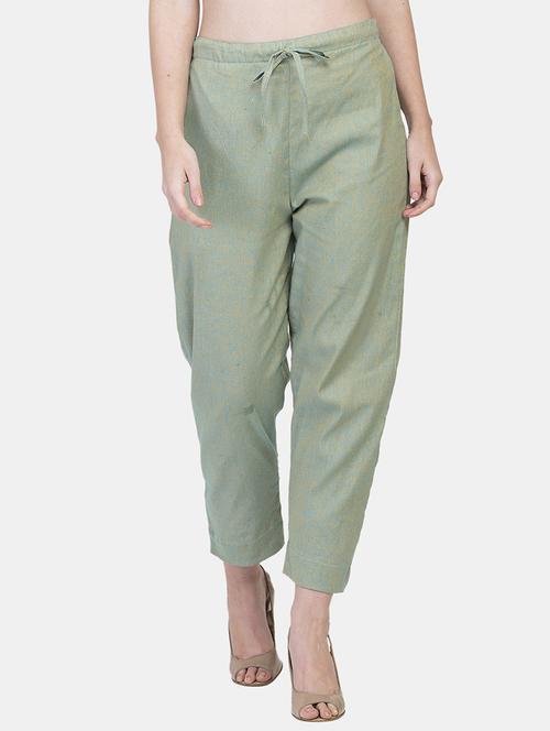 solid flat front cigarette pants - 16943219 - Standard Image - 0