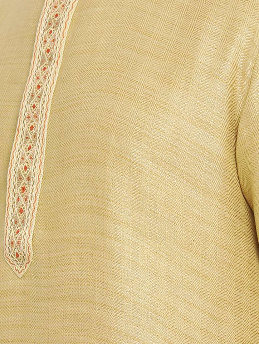 yellow self design kurta churidar set - 16943229 -  Standard Image - 4