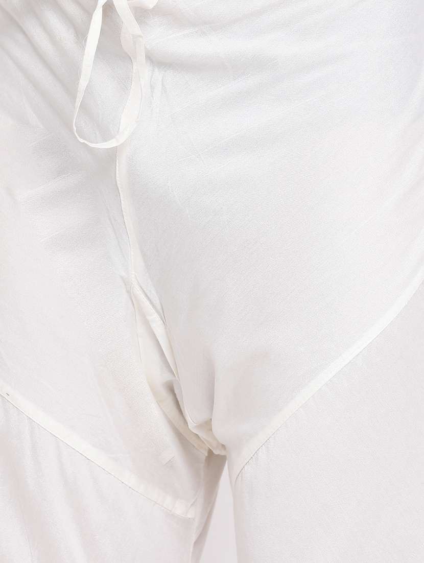 blue solid silk blend kurta churidar set - 16943238 -  Standard Image - 4